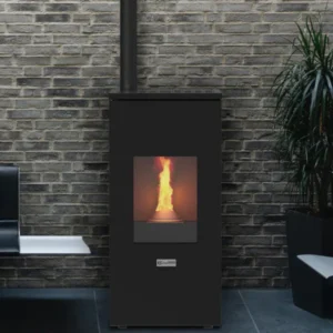 Estufa de pellet Futura 12kW negro Stove Canadian